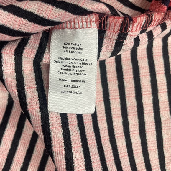 EUC Talbots Striped Split Neck Long Sleeve Top - Picture 9 of 9